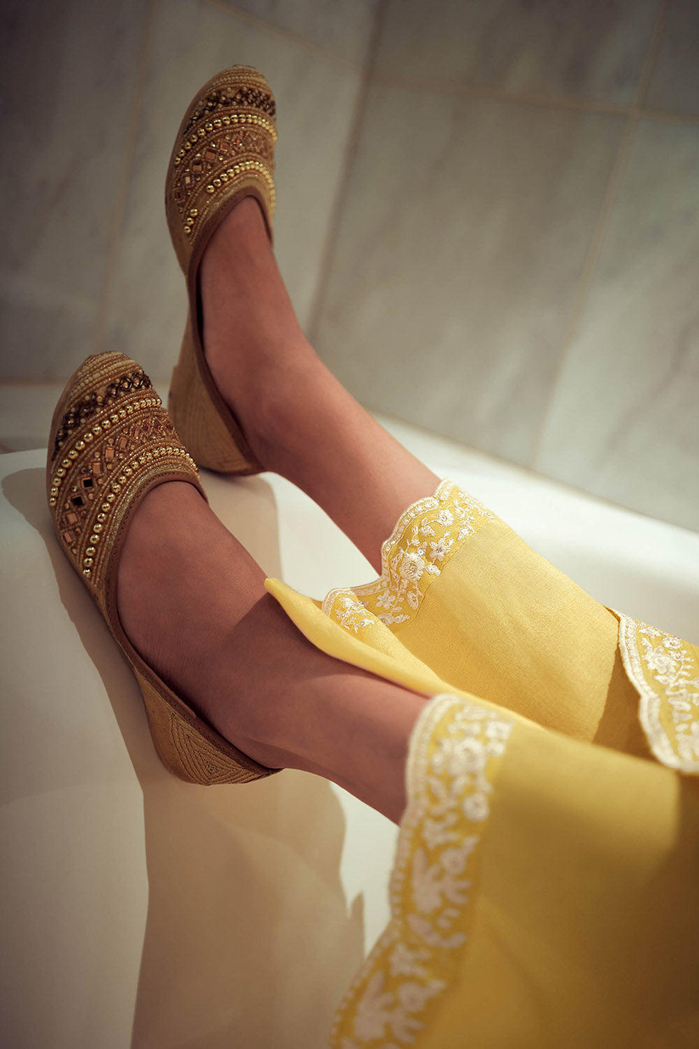 Stunning Yellow Thread Embroidered Soft Silk Salwar Suit with Dupatta