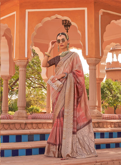 Designer Soft Silk Saree with Banarasi Blouse