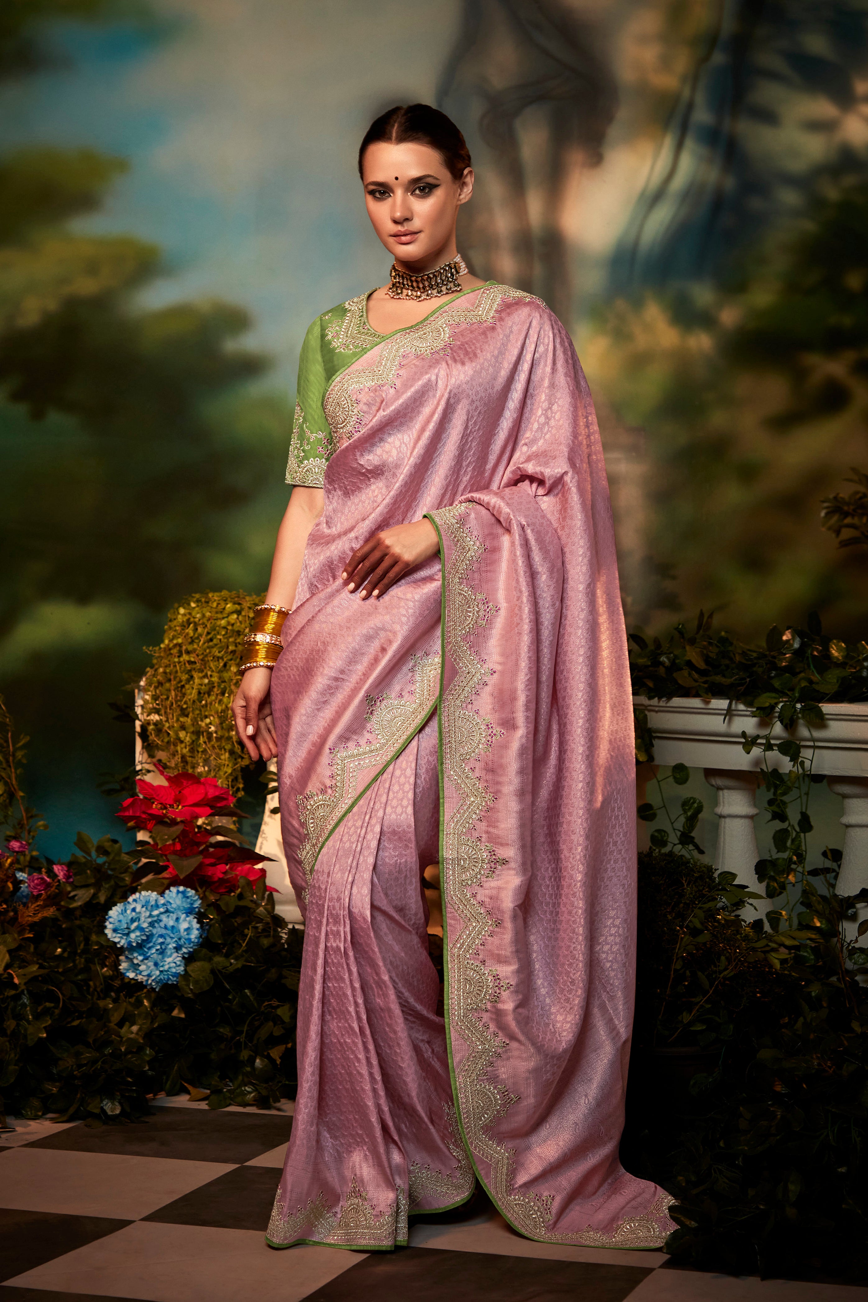 Pink Saree - Buy Designer Pink Saree Online in USA