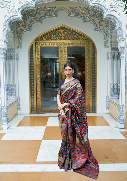 Kashmiri Pashmina Inspired Silk Saree For Wedding | Kani Saree for Women